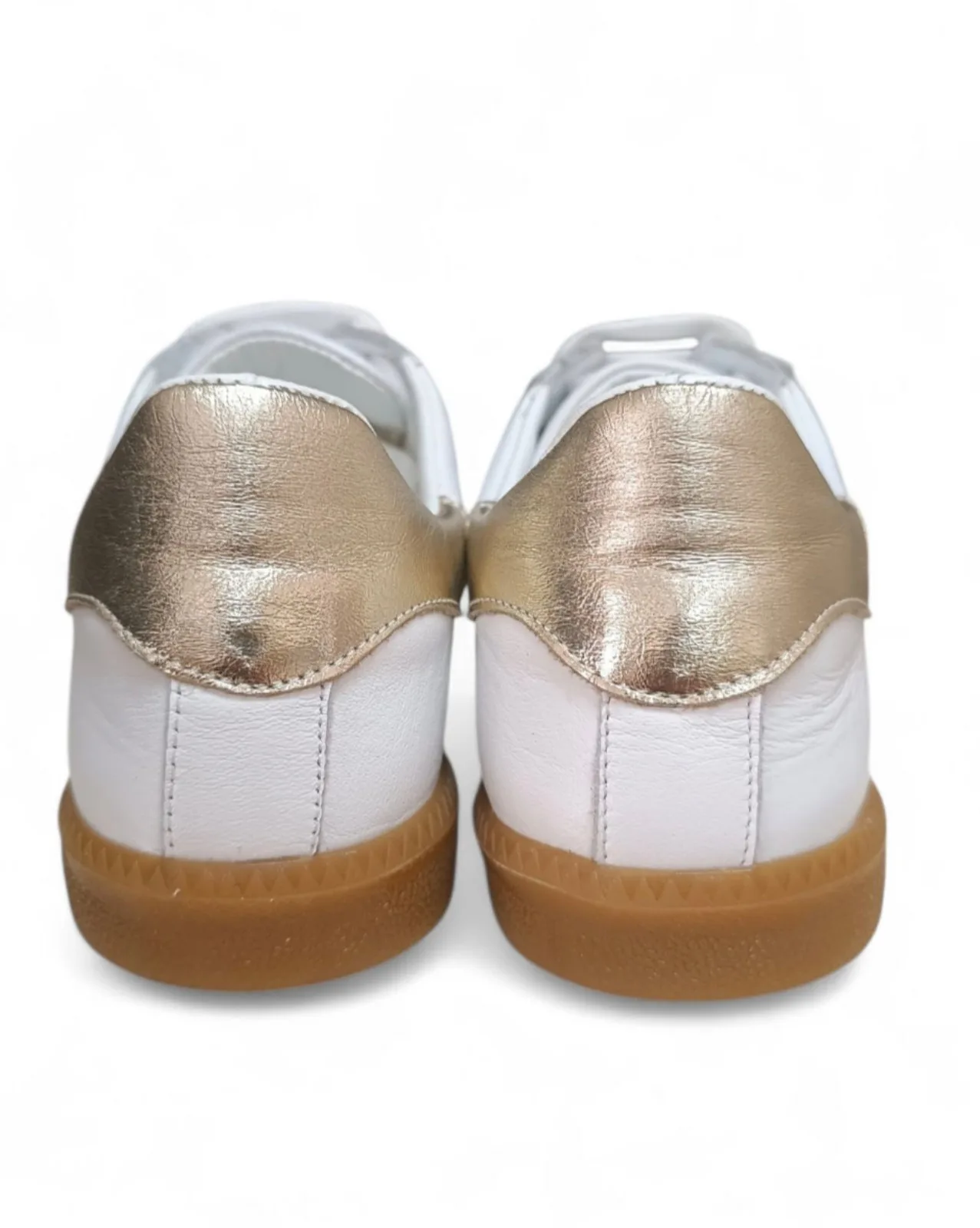 Кожни бели-златни патики 2324 - Image 5