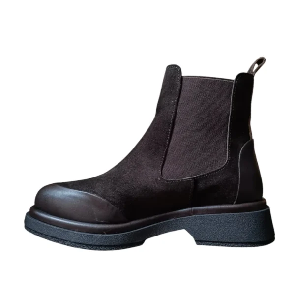 Alternative view of Кожни кафе велур чизми 1302