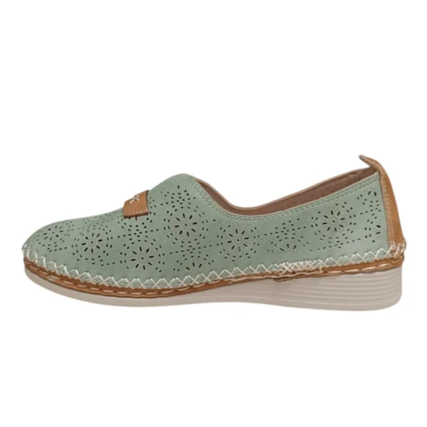 Alternative view of Зелени мокасинки А1136-5