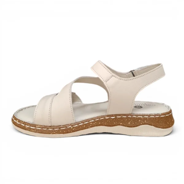 Alternative view of Кожни драп рамни сандали 6294