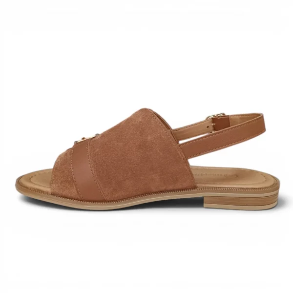 Alternative view of Кожни камел рамни сандали 3003