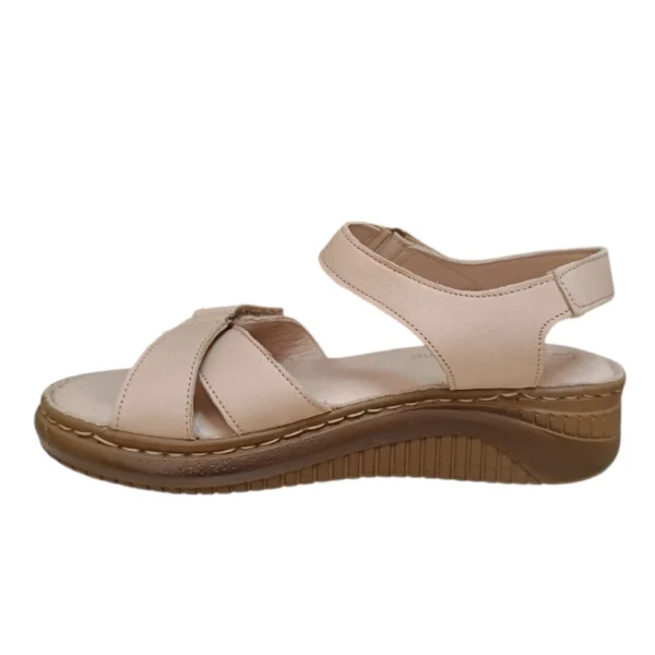 Alternative view of Кожни драп рамни сандали 221