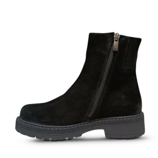 Кожни црни велур чизми 9058 - втор агол | Trendy Shoes