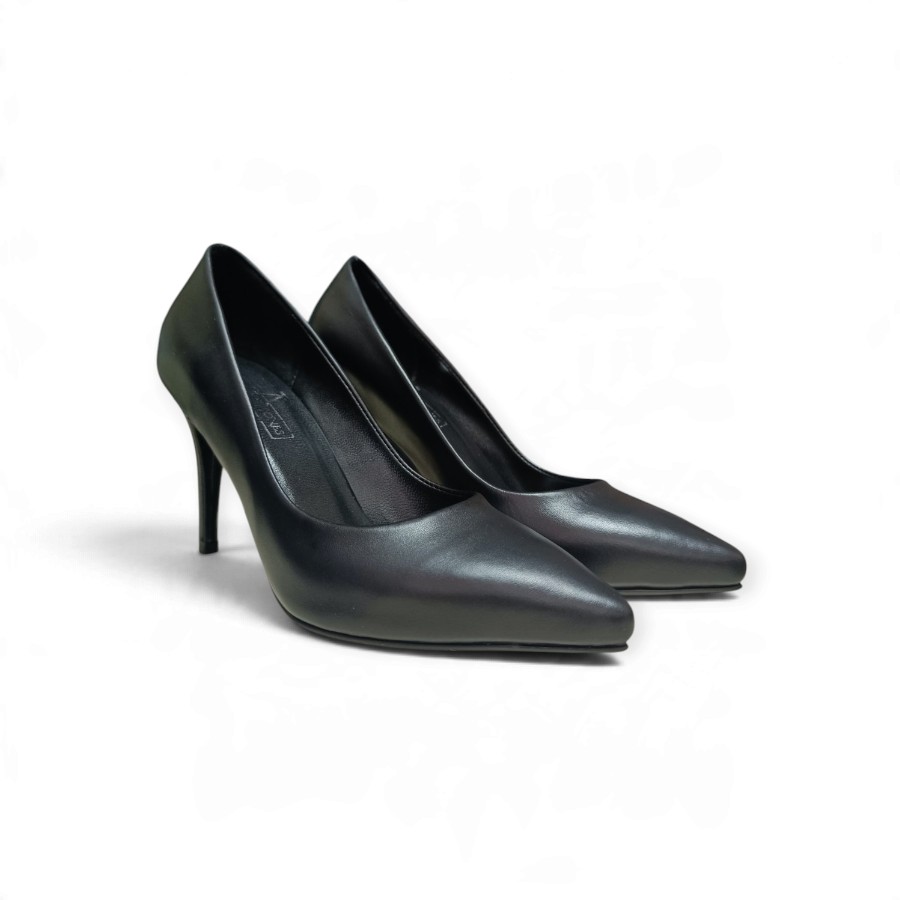 Кожни црни салонки 910 - Image 3